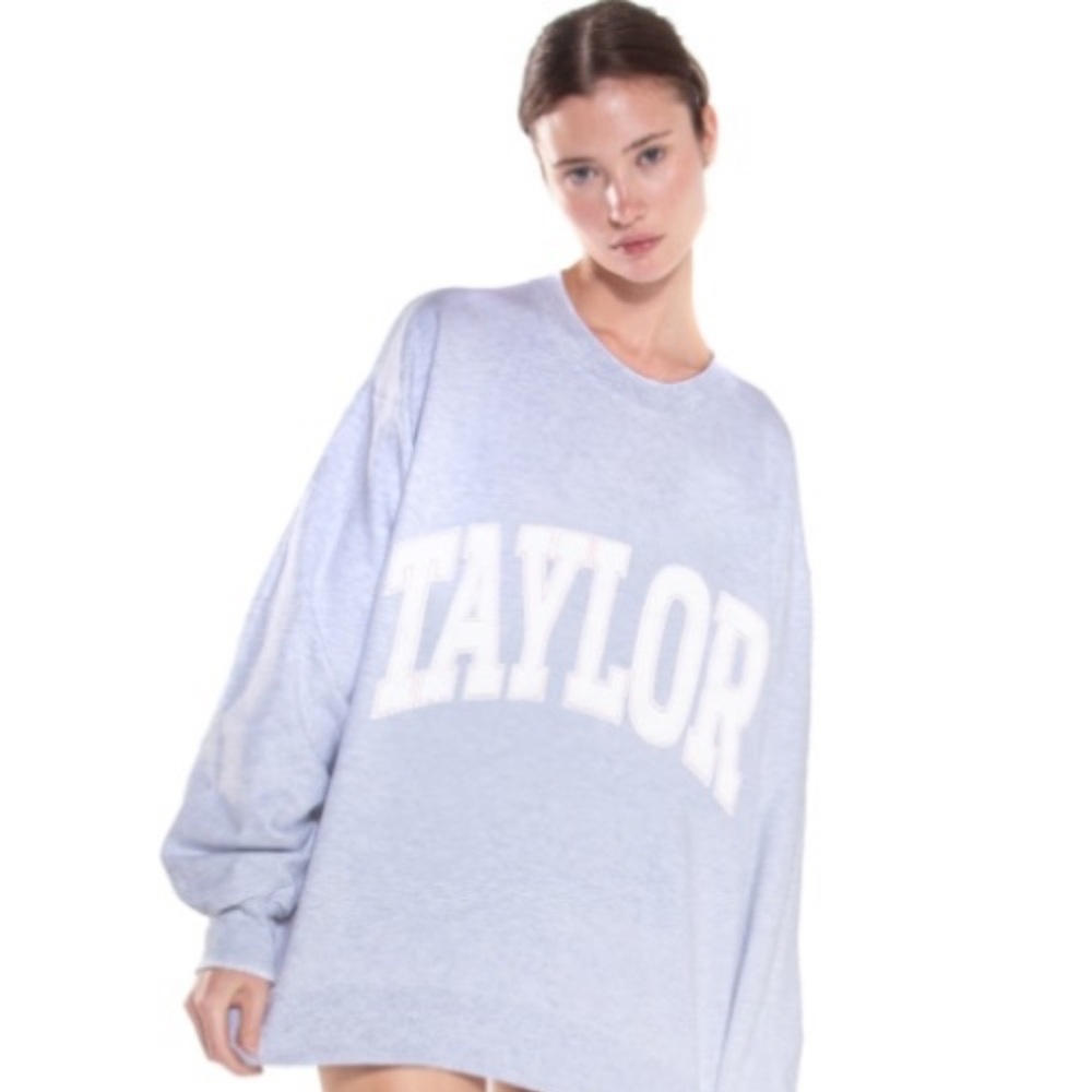 The Bar Taylor Light Gray Crewneck Sweatshirt